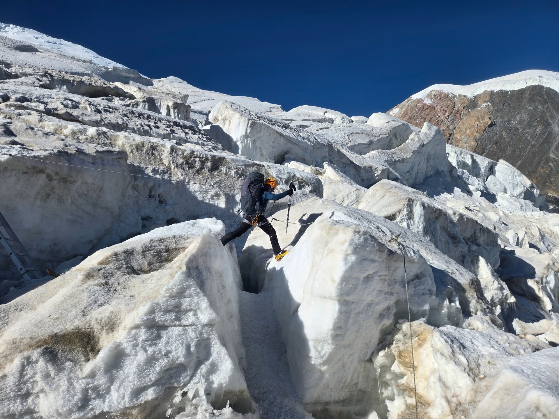 Beniamin Steau on a glacier